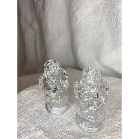 Gorham Holiday Traditions Crystal Santa Salt & Pepper Shakers from Germany Heavy - Picture 4 of 5